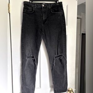 ZARA Black Ladies Straight Leg Jeans Size 8